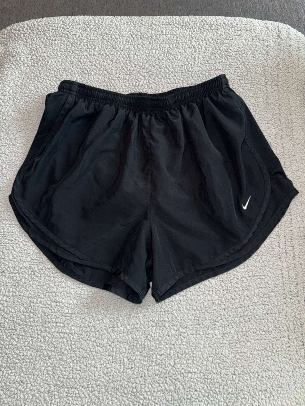 Nike Women's Black Athletic Running Shorts with Swoosh
